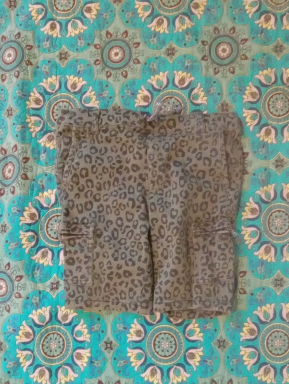 Cotton On Olive Green Leopard Cargo Shorts